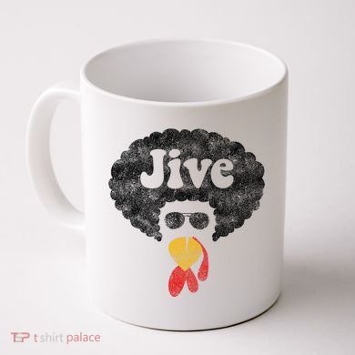 Funny Thanksgiving Jive Gift Vintage Distressed Turkey Face Coffee Mug
