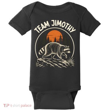 Funny Team Jimothy Raccoon Wilderness Baby Bodysuit
