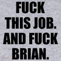 Fuck This Job And Fuck Brian Women's Racerback Cropped Tank thumb 2