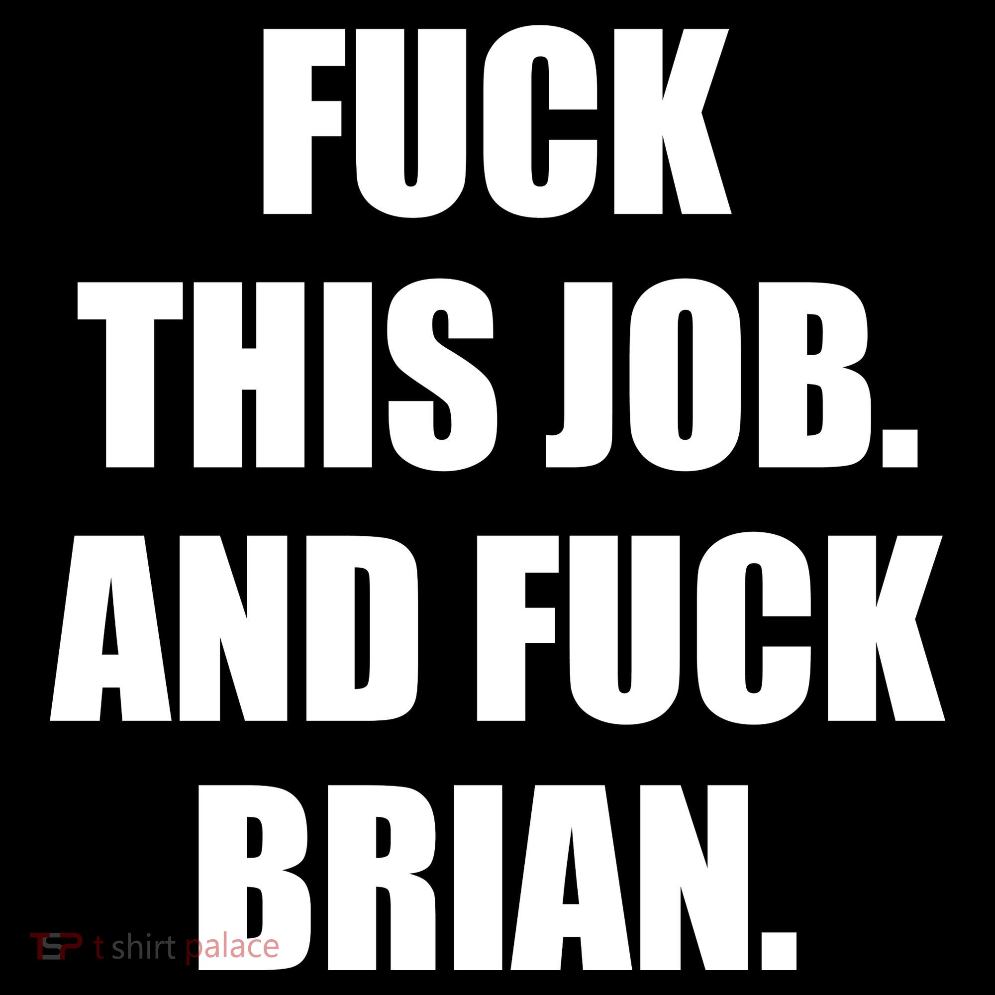 Fuck This Job And Fuck Brian Stripe Pom Pom Beanie