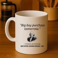 Funny Thomas Jefferson USA History Teacher Louisiana Coffee Mug thumb 4