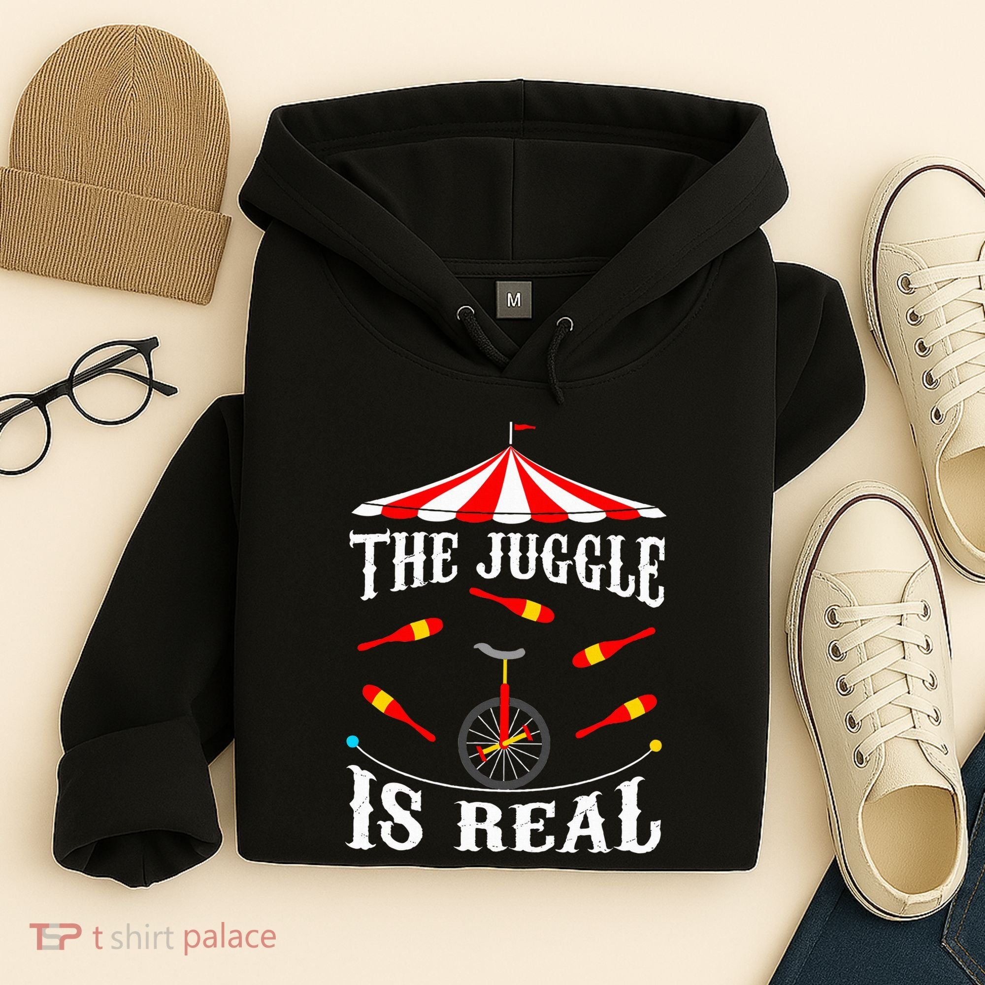 Funny The Juggle Is Real Circus Juggler Gift Idea Mm Hoodie