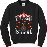 Funny The Juggle Is Real Circus Juggler Gift Idea Mm Kids Sweatshirt thumb 0