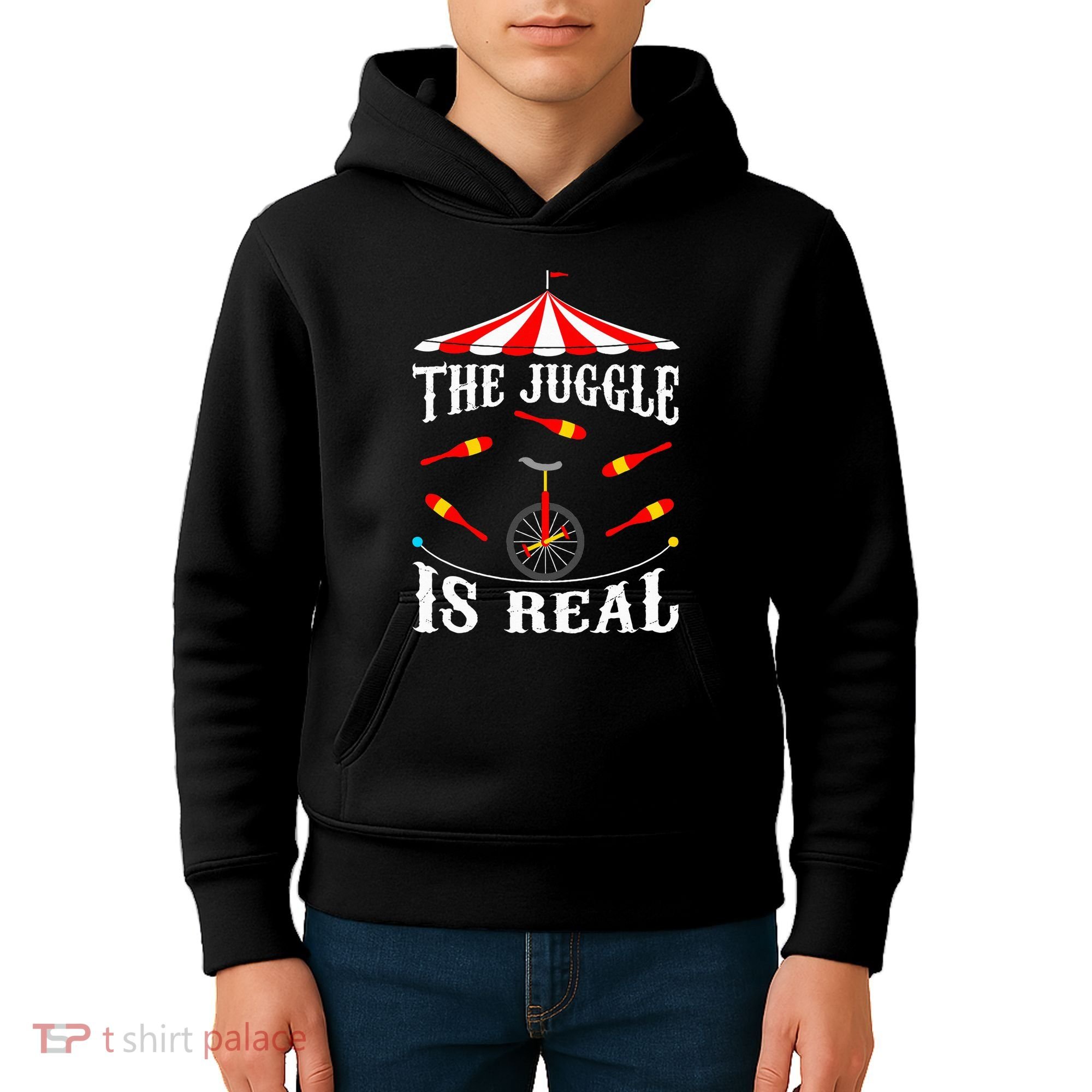 Funny The Juggle Is Real Circus Juggler Gift Idea Mm Kids Hoodie