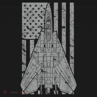 F14 Tomcat Jet Fighter Vintage American Flag T-Shirt thumb 7