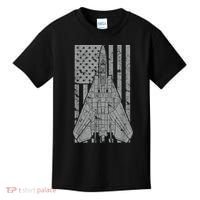F14 Tomcat Jet Fighter Vintage American Flag Kids T-Shirt thumb 0
