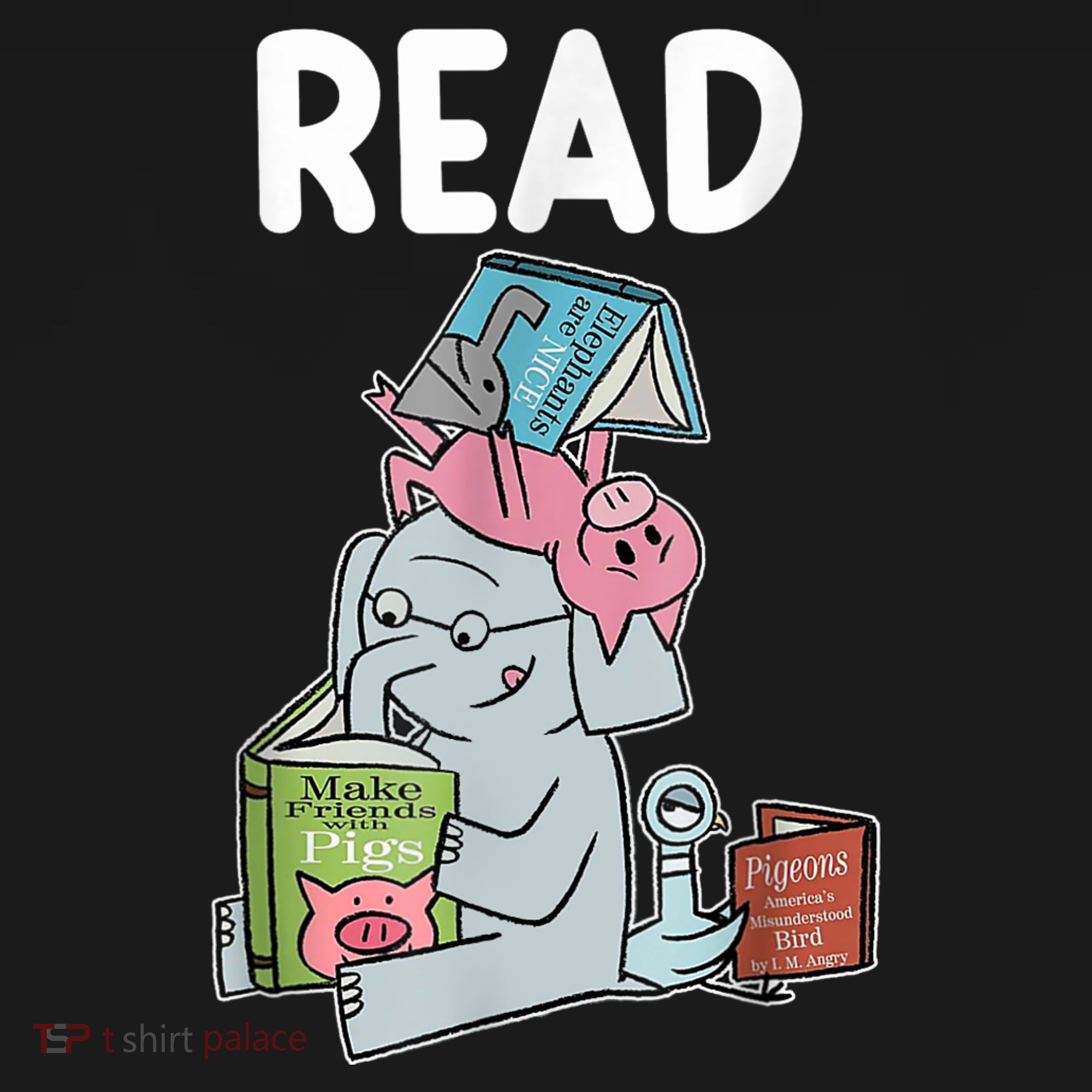 Funny Teacher Library Read Book Club Piggie Elephant Pigeons Women's Hoodie