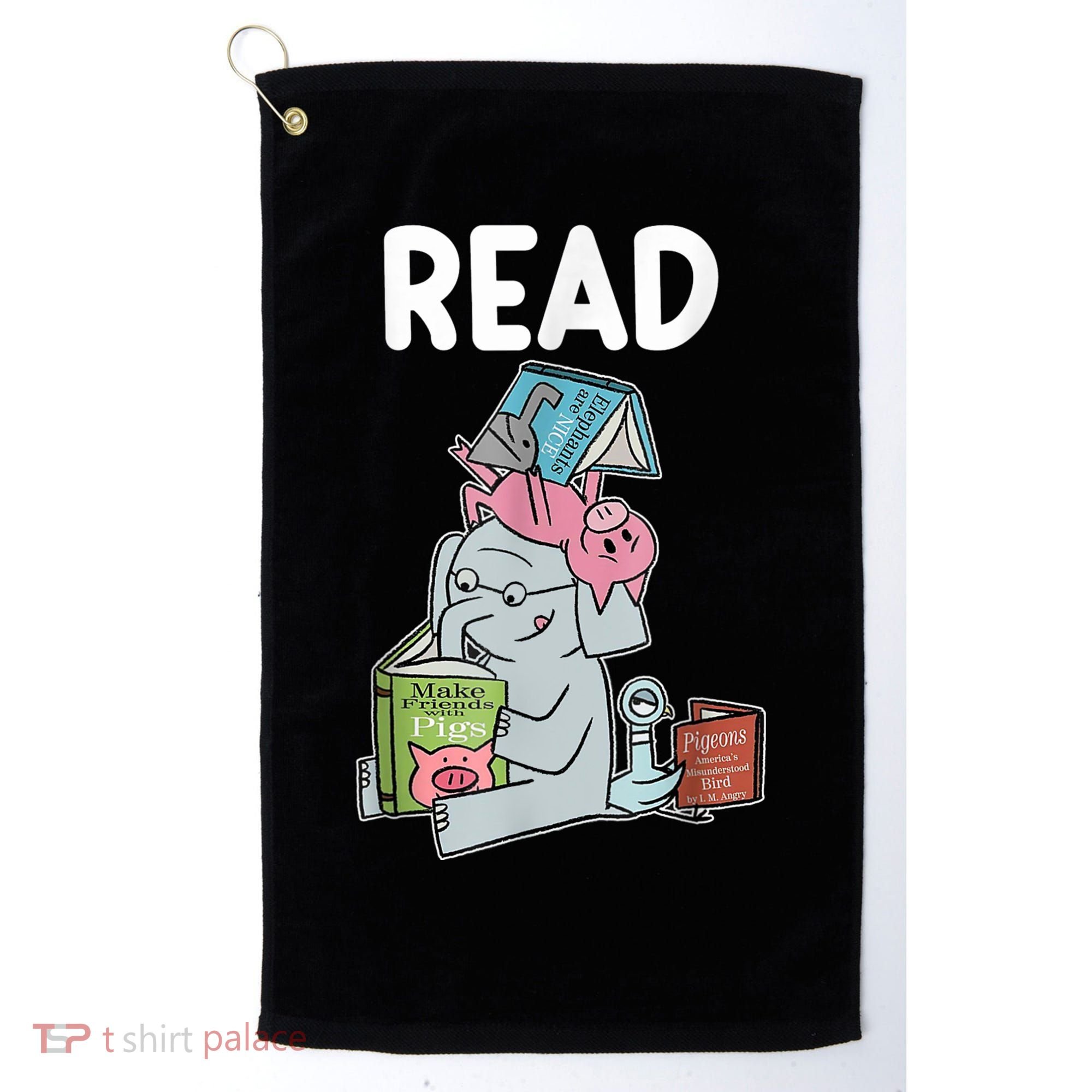 Funny Teacher Library Read Book Club Piggie Elephant Pigeons Golf Towel