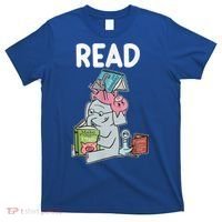 Funny Teacher Library Read Book Club Piggie Elephant Pigeons T-Shirt thumb 0