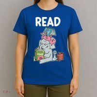 Funny Teacher Library Read Book Club Piggie Elephant Pigeons T-Shirt thumb 4