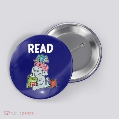 Funny Teacher Library Read Book Club Piggie Elephant Pigeons Button