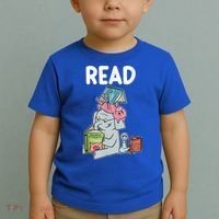 Funny Teacher Library Read Book Club Piggie Elephant Pigeons Toddler T-Shirt thumb 2