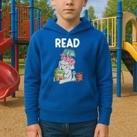 Funny Teacher Library Read Book Club Piggie Elephant Pigeons Kids Hoodie thumb 2