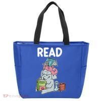 Funny Teacher Library Read Book Club Piggie Elephant Pigeons Tote Bag thumb 0