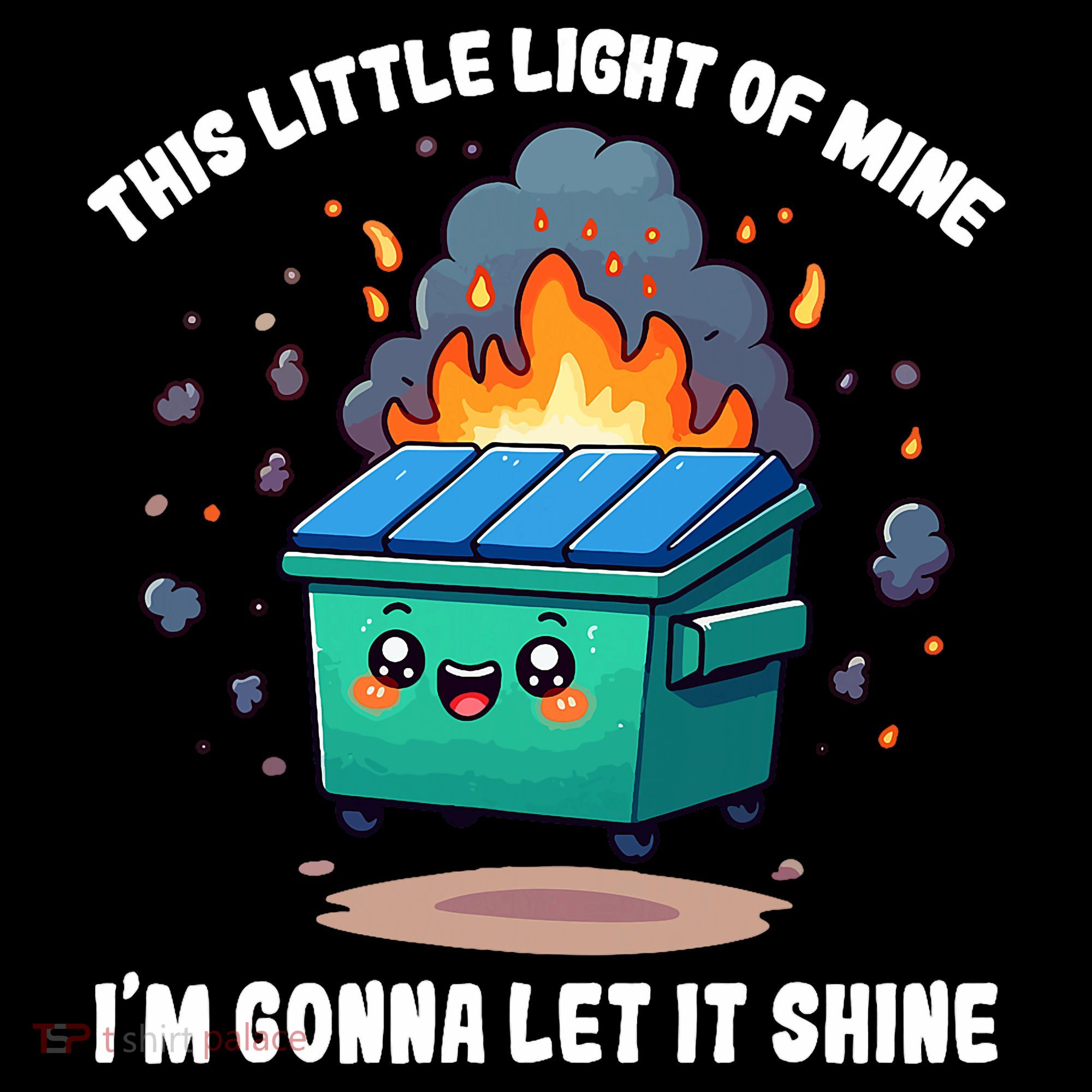Funny This Little Lightof Mine Lil Dumpster Fire Ornament