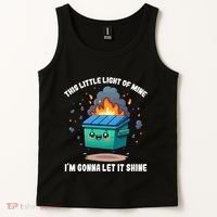 Funny This Little Lightof Mine Lil Dumpster Fire Tank Top thumb 2