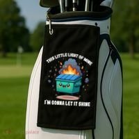 Funny This Little Lightof Mine Lil Dumpster Fire Golf Towel thumb 2