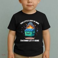 Funny This Little Lightof Mine Lil Dumpster Fire Toddler T-Shirt thumb 2