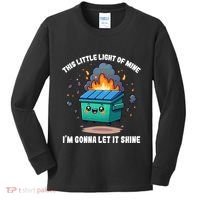 Funny This Little Lightof Mine Lil Dumpster Fire Kids Long Sleeve Shirt thumb 0
