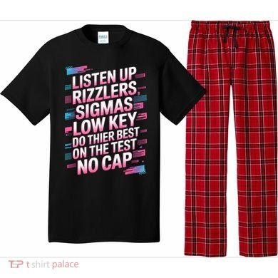 Funny Testing Listen Up Rizzlers Test Day 5th Grade Pajama Set