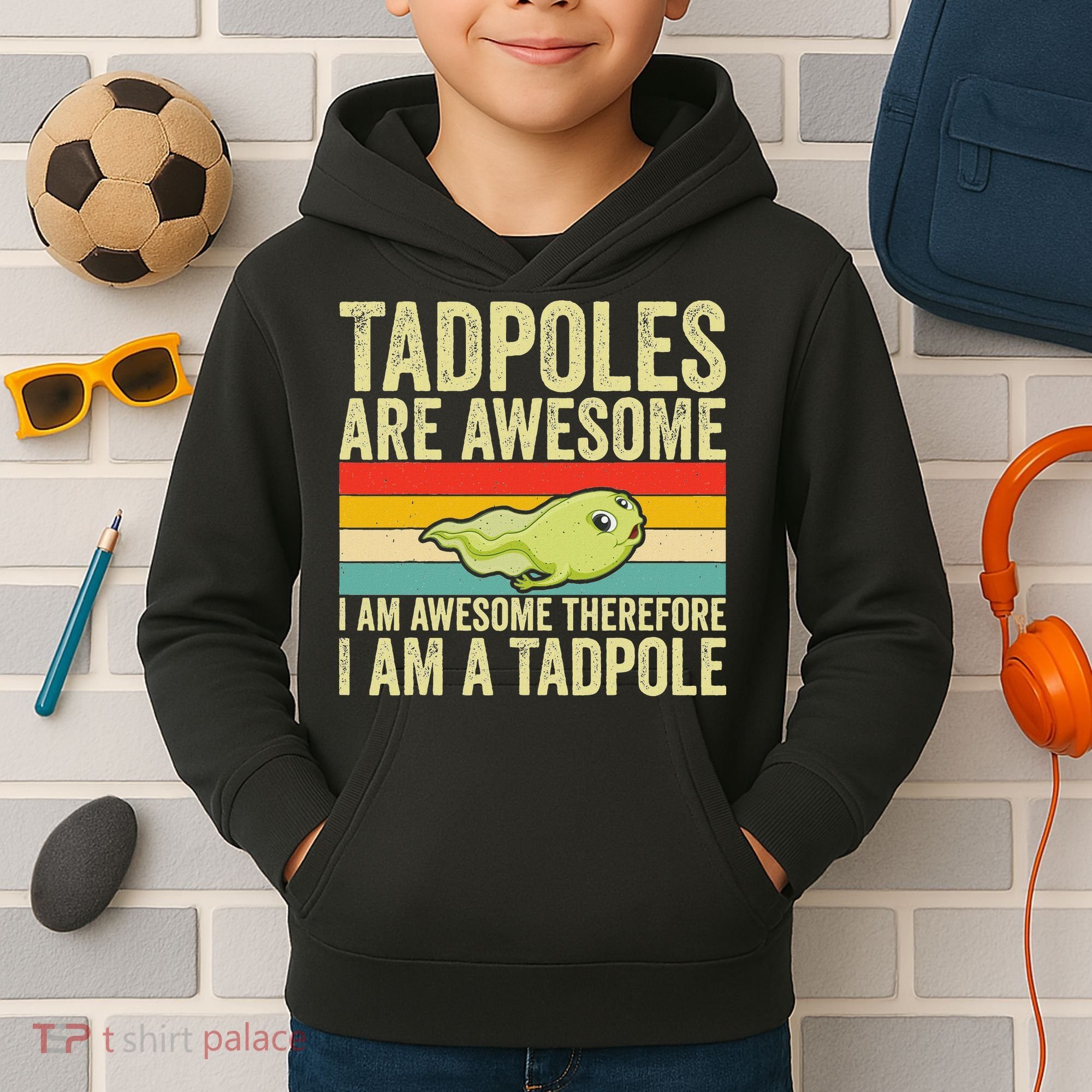 Frog Tadpole Lovers Kids Hoodie