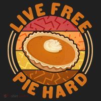 Funny Thanksgiving Live Free Pie Hard Pumpkin Sweet Potato Pie Lover Women's Sweatshirt thumb 2