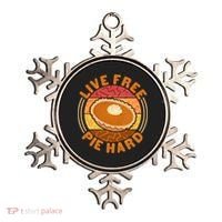 Funny Thanksgiving Live Free Pie Hard Pumpkin Sweet Potato Pie Lover Ornament thumb 0
