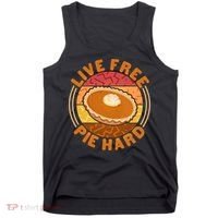 Funny Thanksgiving Live Free Pie Hard Pumpkin Sweet Potato Pie Lover Tank Top thumb 0