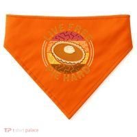 Funny Thanksgiving Live Free Pie Hard Pumpkin Sweet Potato Pie Lover USA-Made Doggie Bandana thumb 0
