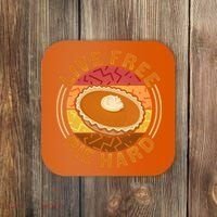 Funny Thanksgiving Live Free Pie Hard Pumpkin Sweet Potato Pie Lover Coaster thumb 0