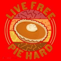 Funny Thanksgiving Live Free Pie Hard Pumpkin Sweet Potato Pie Lover Santa Hat thumb 1