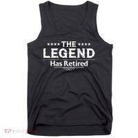 Funny The Legend Has Retired Art Retirement Tank Top thumb 0