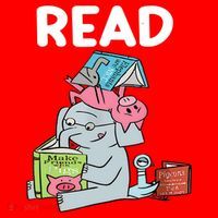 Funny Teacher Library Read Book Club Piggie Elephant Pigeons Santa Hat thumb 1
