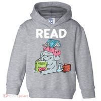 Funny Teacher Library Read Book Club Piggie Elephant Pigeons Toddler Hoodie thumb 0