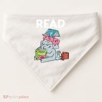Funny Teacher Library Read Book Club Piggie Elephant Pigeons USA-Made Doggie Bandana thumb 0