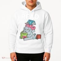 Funny Teacher Library Read Book Club Piggie Elephant Pigeons Hoodie thumb 2