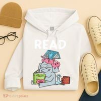 Funny Teacher Library Read Book Club Piggie Elephant Pigeons Hoodie thumb 4