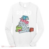 Funny Teacher Library Read Book Club Piggie Elephant Pigeons Long Sleeve Shirt thumb 0