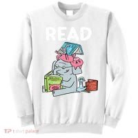 Funny Teacher Library Read Book Club Piggie Elephant Pigeons Sweatshirt thumb 0