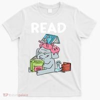 Funny Teacher Library Read Book Club Piggie Elephant Pigeons T-Shirt thumb 0