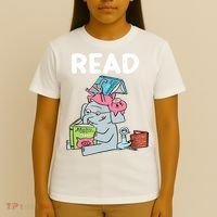 Funny Teacher Library Read Book Club Piggie Elephant Pigeons T-Shirt thumb 4