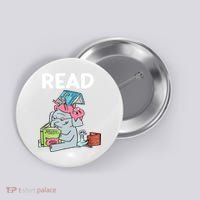 Funny Teacher Library Read Book Club Piggie Elephant Pigeons Button thumb 0