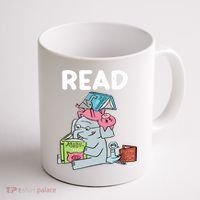Funny Teacher Library Read Book Club Piggie Elephant Pigeons Coffee Mug thumb 1