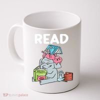 Funny Teacher Library Read Book Club Piggie Elephant Pigeons Coffee Mug thumb 0
