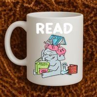 Funny Teacher Library Read Book Club Piggie Elephant Pigeons Coffee Mug thumb 2
