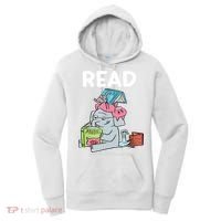 Funny Teacher Library Read Book Club Piggie Elephant Pigeons Women's Hoodie thumb 0