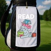 Funny Teacher Library Read Book Club Piggie Elephant Pigeons Golf Towel thumb 2