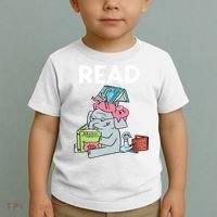 Funny Teacher Library Read Book Club Piggie Elephant Pigeons Toddler T-Shirt thumb 2