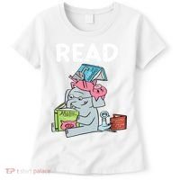 Funny Teacher Library Read Book Club Piggie Elephant Pigeons Women's T-Shirt thumb 0