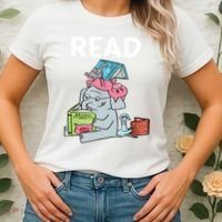 Funny Teacher Library Read Book Club Piggie Elephant Pigeons Women's T-Shirt thumb 2